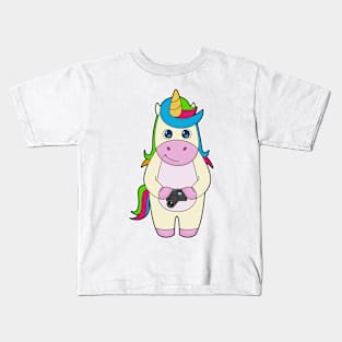 Unicorn Camera Kids T-Shirt